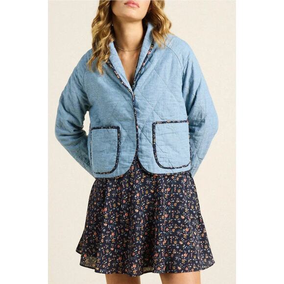 Trovata Birds of Paradis August Jacket - Vintage Indigo size XS - Picture 7 of 8